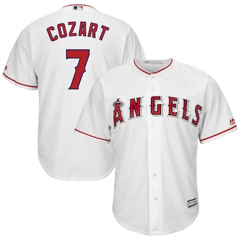 mens majestic zack cozart white los angeles angels home cool
